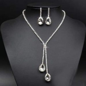 Crystal Rhinestone Fashion Wedding Jewelry Set